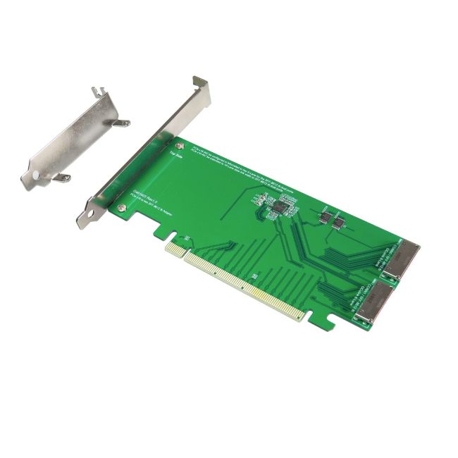 PCIe Gen 3 16X To Oculink 8-Lane SFF-8612 8i Dual Port Adapter